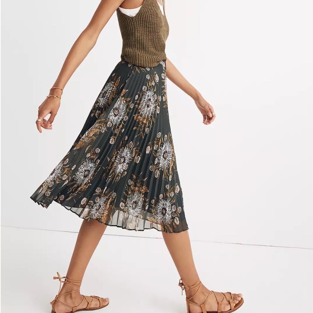 Madewell Pleated Midi Skirt
